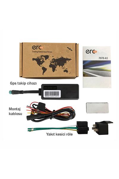ercTEC جهاز تعقب السيارة مزود بمحرك GPS مقاس A1 مزود ببطاقة Sim - مع تطبيق مجاني
