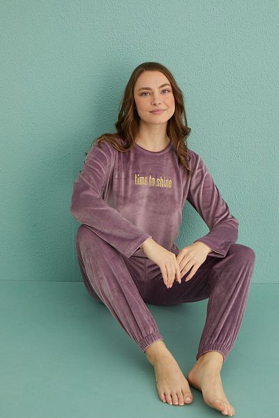 Mihra Stil Mihra 13164-21 Women's Winter Velvet Pajama Set
