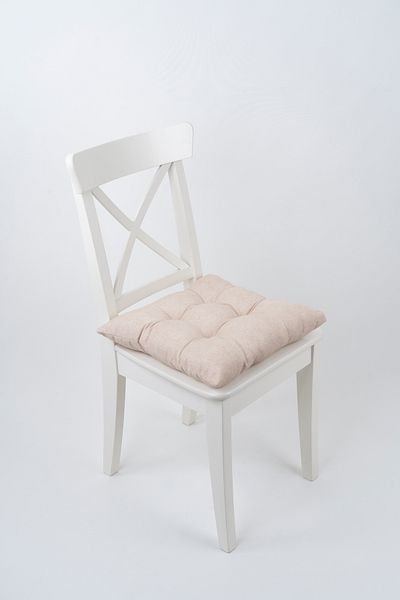 ALTINPAMUK Beige Beta Pofidik Chair with Cushion Laces, 40X40Cm