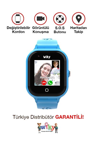 Wiky Watch 4s Mavi Görüntülü Görüşmeli Akılı Çocuk Saati