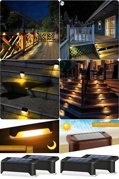 Greathings 12 Adet Solar Güneş Enerjili Kendini Şarj Eden Köşebent Merdiven V...