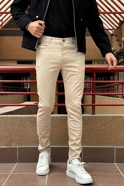 inpool Ανδρικό παντελόνι Slim-fit, Slim-Fit, Gabardine
