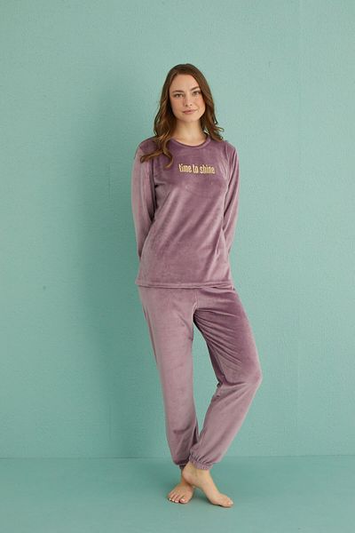 Mihra Stil Mihra 13164-21 Women's Winter Velvet Pajama Set