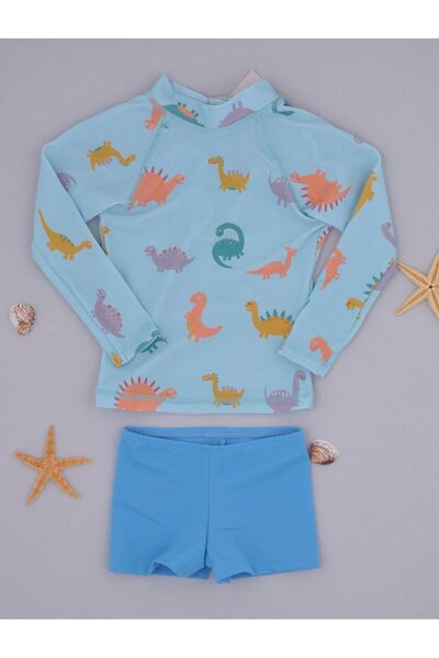 Atelier the birds Güneş Korumalı Erkek Çocuk Mayo Dinosaurs