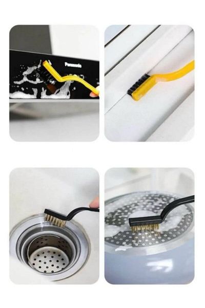 hy ticaret 3 Pieces Cooker Oven Barbecue Grill Airfryer Cleaning Wire Rust Removal Brush 3 Pieces Oil Cleaning Brush