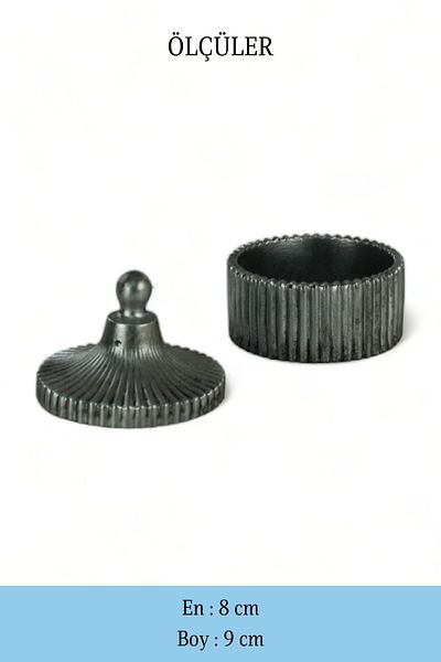 Evene Cutie multifuncțională decorativă de culoare argintie antică cu capac - Model 15