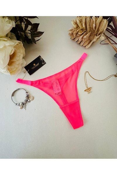 İntive Lingerie Eloise γυναικείο διαφανές ύφασμα από τούλι ελαστικό στρινγκ ανώτερης ποιότητας (ροζ, μαύρο, μπλε, πορτοκαλί)