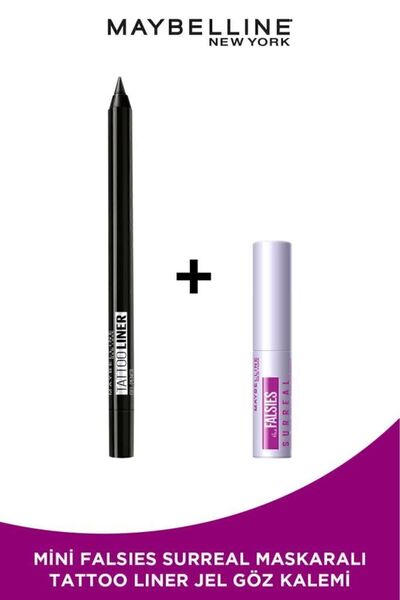 Maybelline New York Tattoo Liner Jel Göz Kalemi - 900 Deep Onyx (Siyah) & Min...
