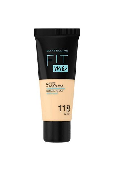 Maybelline New York Fit Me Matte Poreless Foundation – 118 Nude