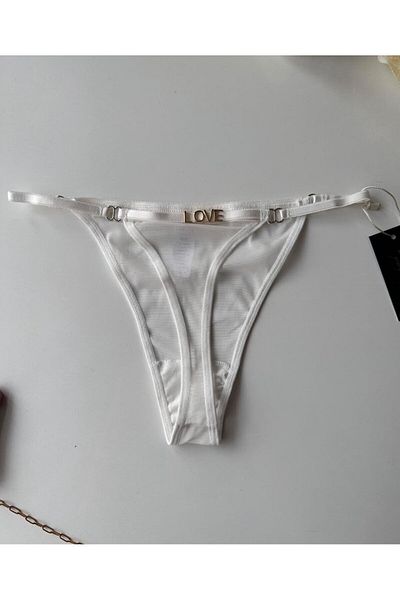 İntive Lingerie Limited Valerie Back'Love' Author Network Cotton Gauze Thong