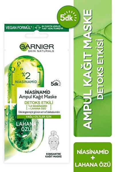 Garnier Niacinamide Detoks Etkili Ampul Kağıt Maske