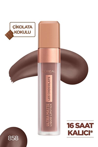 L'Oreal Paris Likit Mat Ruj - Les Chocolats Ultra Matte Liquid Lipstick 858 O...