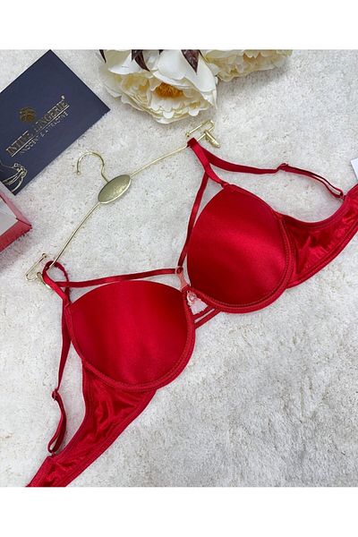 İntive Lingerie Le Jardin Monica - Micro Push-up Bra with Chest Stripe and Rope Detail - 7008