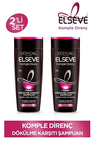 ELSEVE Komple Direnç Dökülme Karşıtı Şampuan 390 ml 2'li Set