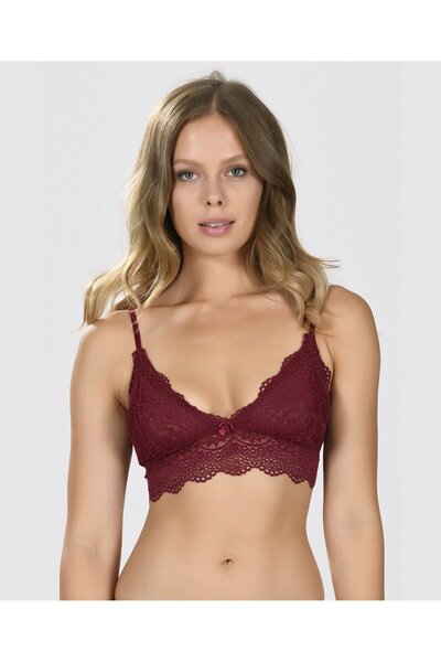 İntive Lingerie Прозрачен сутиен с триъгълна кройка и регулируема презрамка б...