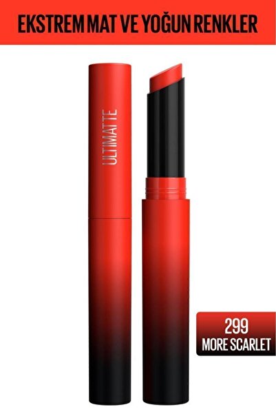 Maybelline New York Color Sensational Ultimatte Mat Ruj- 299 More Scarlet (KI...