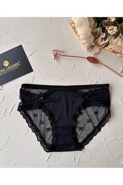 İntive Lingerie Σλιπ Arya Ιαπωνικού στυλ με λεπτομέρεια από τούλι με δαντέλα - 2853