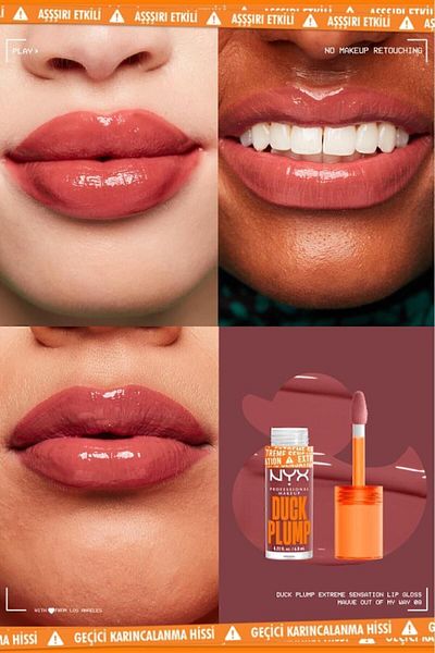 NYX Professional Makeup Duck Plump Dolgun Görünüm Veren Dudak Parlatıcısı - 08 Mauve Out Of My Way