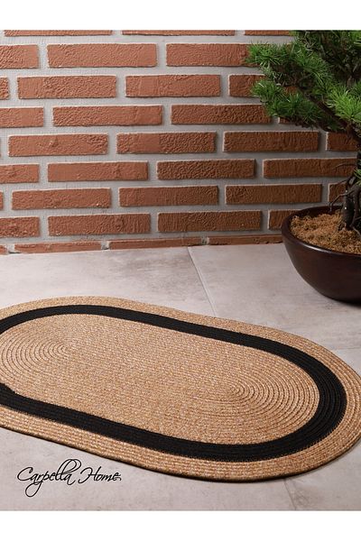 CARPELLA HOME Jute, Patterned Doorstep, Doormat, Bathroom Mat, Balcony Mat / Gift, Houseware.