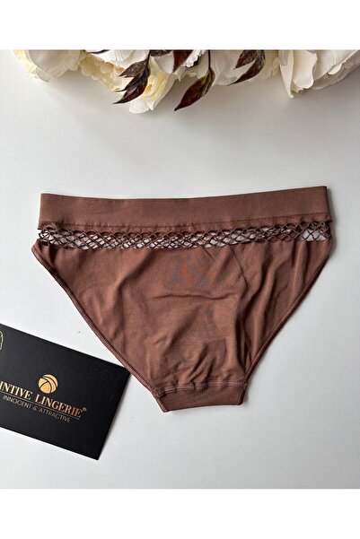 İntive Lingerie Γυναικεία Αντιβακτηριακά Αθλητικά Ενδύματα χωρίς ραφές Mesh Slip/Bikini (Μαύρο, Μπορντό, Καφέ, Ναυτικό)