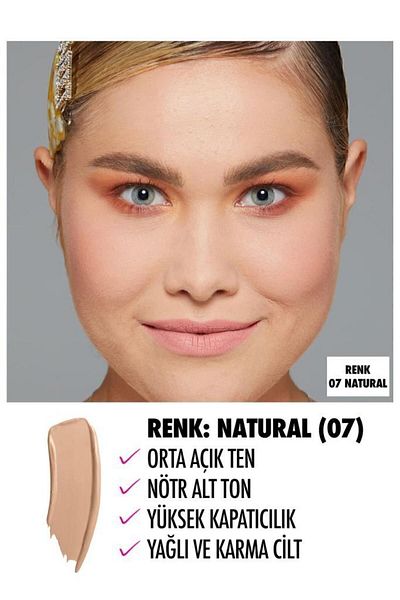 NYX Professional Makeup Foundation - Can't Stop Won't Stop Full Coverage Foundation 07 Natural 30 ml800897157234