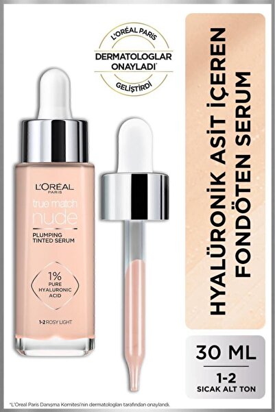 L'Oreal Paris True Match Nude Fondöten Serum 1-2 Rosy Light