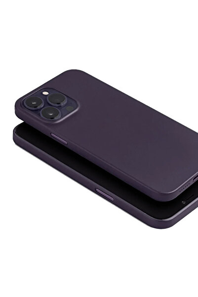 bast iPhone 15 Pro Ultra İnce Telefon Kılıfı Derin Mor