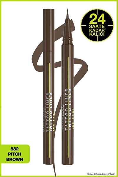 Maybelline New York Tattoo Liner Ink Pen - Pitch Brown Kahverengi
