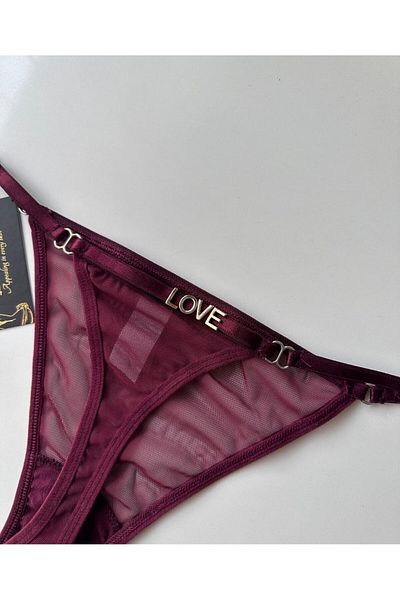 İntive Lingerie Limited Valerie Back'Love' Author Network Cotton Gauze Thong