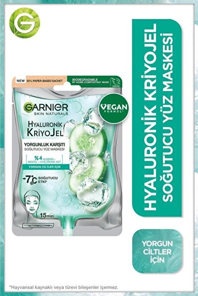 Garnier Hyaluronik Kriyojel Yorgunluk Karşıtı Soğutucu Yüz Maskesi 3'lü Set