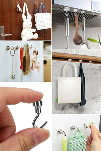 Buffer ® Strong Magnetic Set of 2 Magnet Hangers for Kitchen and Bathrooms