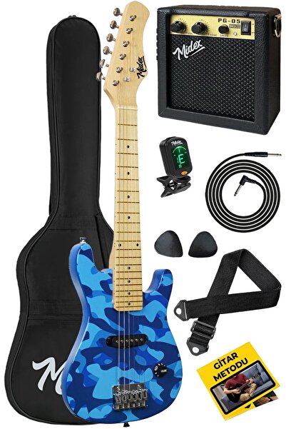 Midex Ceg-30bs 4-6 Yaş Çocuklar Için Amfili Full 1/4 30 Inç Elektro Gitar Seti