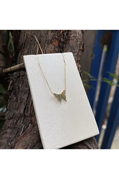 DİLEK KUYUMCULUK Kelebek altın kolye