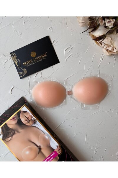 İntive Lingerie Sutien fără bretele din carne/silicon cu accesoriu Intive V - 1318