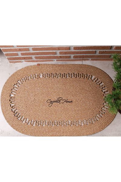 CARPELLA HOME Jute, Patterned Doorstep, Doormat, Bathroom Mat, Balcony Mat / Gift, Houseware.