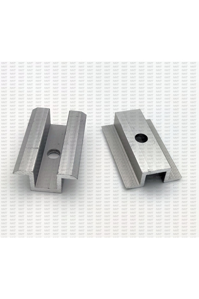 NVT SOLAR U Klemp Orta Klemp 3mm Kalınlık Eloksal Kaplı - 10 Adet