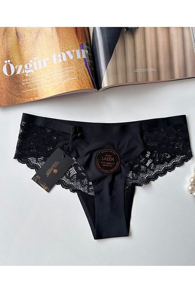 İntive Lingerie Quality Original Laser Cut Spandex Invisible Lace Slip / Thong - 2800