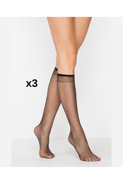 İntive Lingerie Невидими лъскави чорапи за панталони x3 от 5