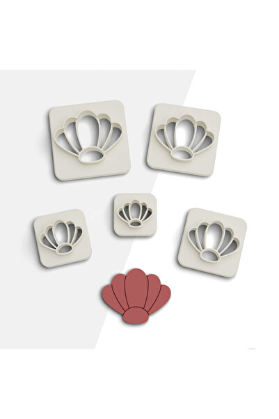 brocutters نمط صدفة البحر - 5 قطع من الطين المقطوع بالبوليمر، قالب مجوهرات وك...