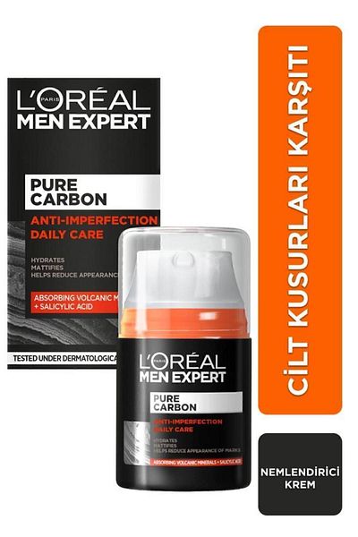 L'Oreal Paris Men Expert 50ml Pure Carbon Daily Moisturizing Cream - Anti-Skin Problems