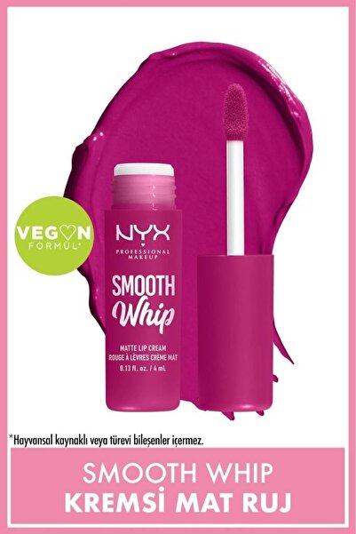 NYX Professional Makeup Smooth Whip Kremsi Likit Mat Ruj - Bday Frosting