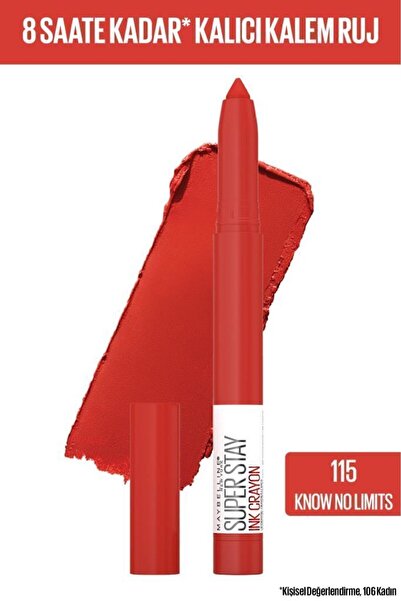 Maybelline New York Super Stay Ink Crayon Kalem Mat Ruj- Spiced Up - 115 Know No Limits