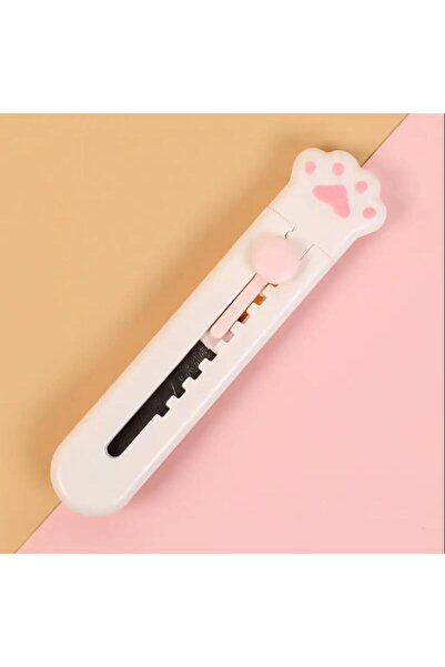 BLA GROUP Minik Pati Figürlü Mini Maket Bıçağı Falçata - 5 cm BEYAZ