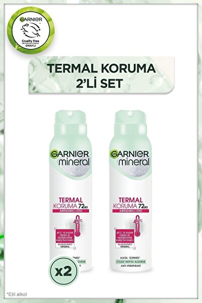 Garnier 2'li Mineral Termal Koruma Sprey Kadın Deodorant Seti, 72 Saat Etkili