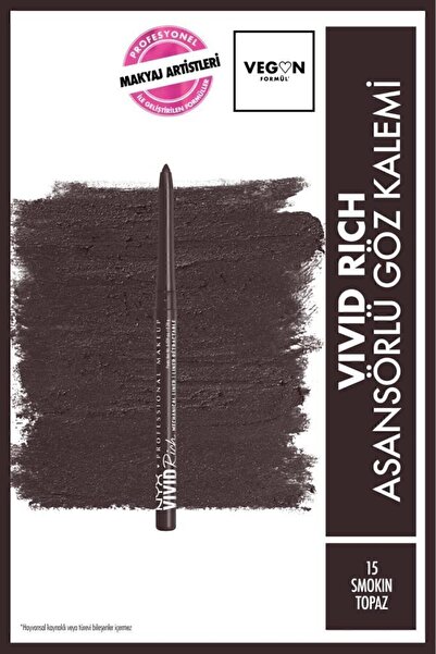 NYX Professional Makeup Vivid Rich Asansörlü Göz Kalemi - 15 Smokin Topaz