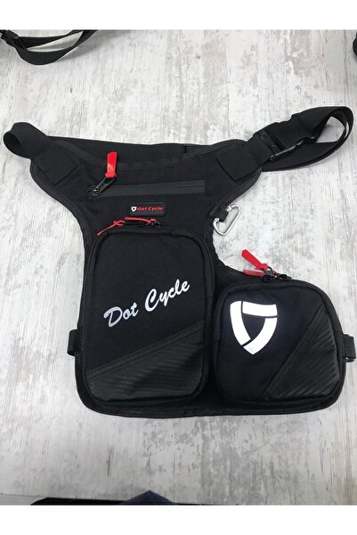 DOT CYCLE Motosiklet Suya Dayanıklı Fermuar Cepli Bacak Çantası