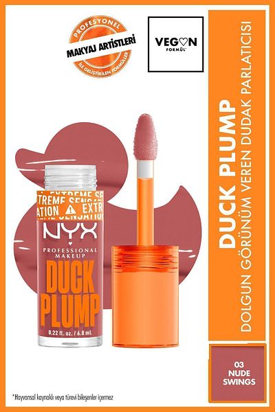 NYX Professional Makeup DUCK PLUMP LIP PLUMPING LACQUER - NUDE SWINGS