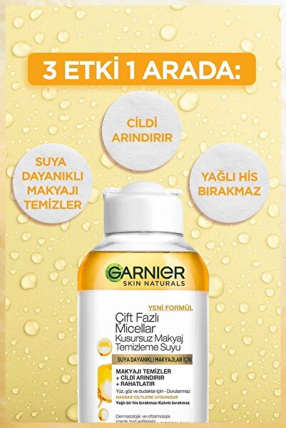 Garnier Çift Fazlı Micellar Kusursuz Makyaj Temizleme Suyu 100ml