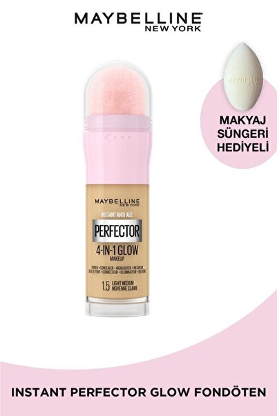Maybelline New York Instant Perfector Glow 4 Etki 1 Arada Fondöten 1.5 Light ...