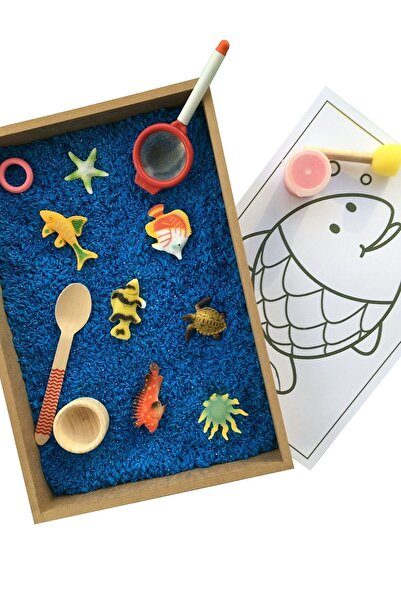 Beyaz Tavşan Oyun Evi Ahşap Etkinlik Seti - Montessori Oyuncak